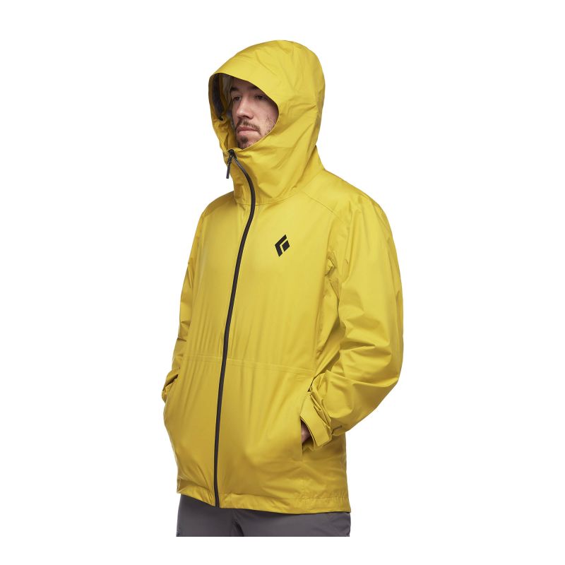 Black Diamond Stormline Stretch Rain Shell Jacket Men Sulphur
