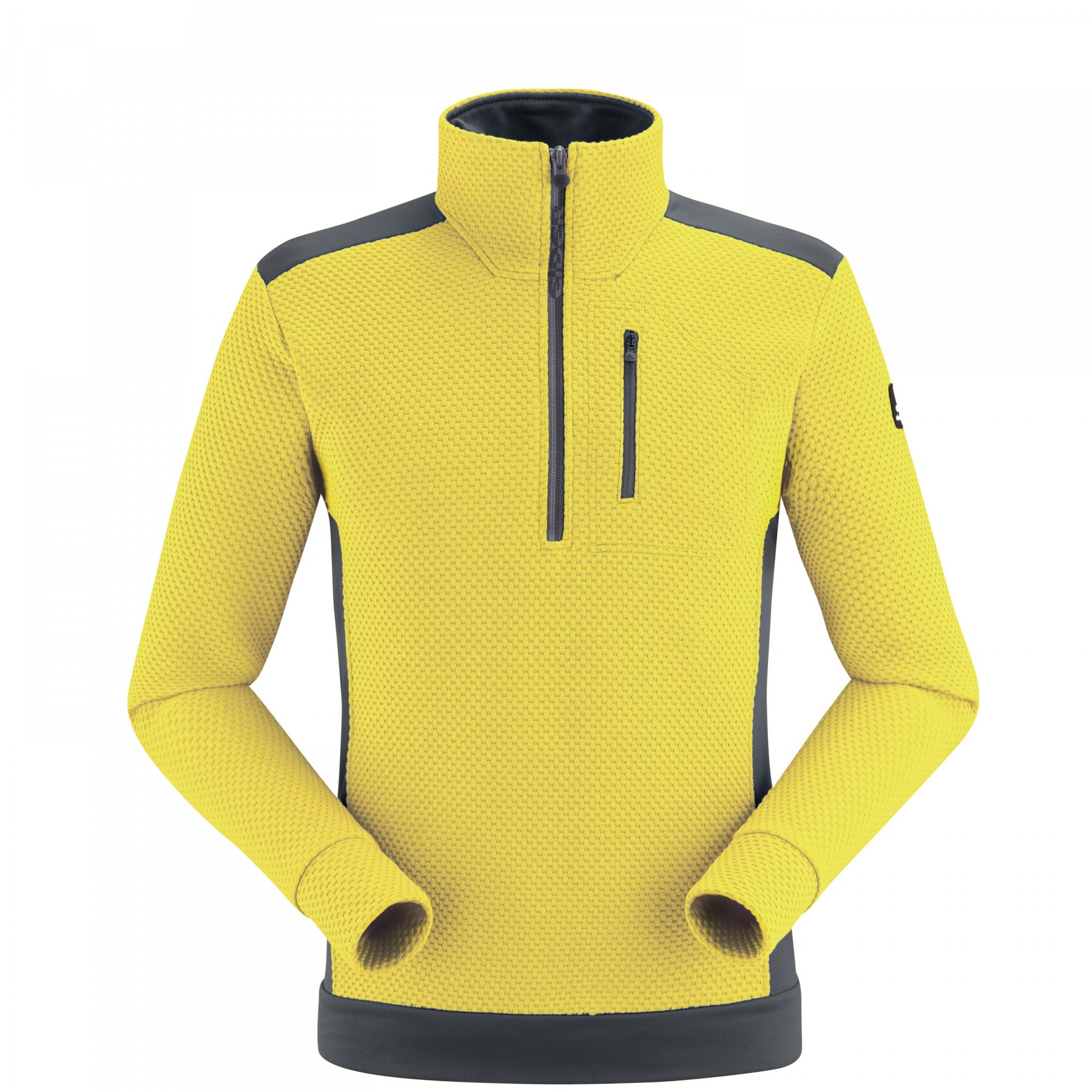 yellow fleece jacket