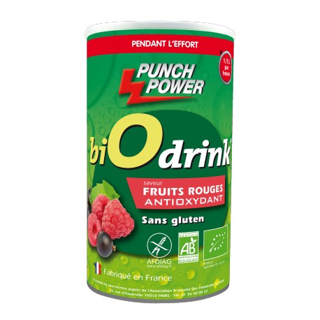 Punch Power BiOdrink Antioxydant Fruits rouges sans gluten - Boisson nergtique 500 g