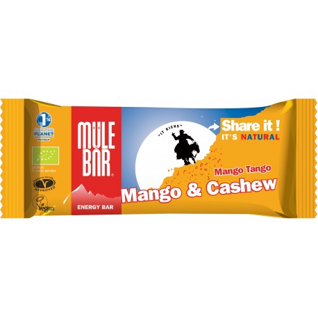 Mulebar Barre énergétique Mango Tango Bio - 40 g | Hardloop