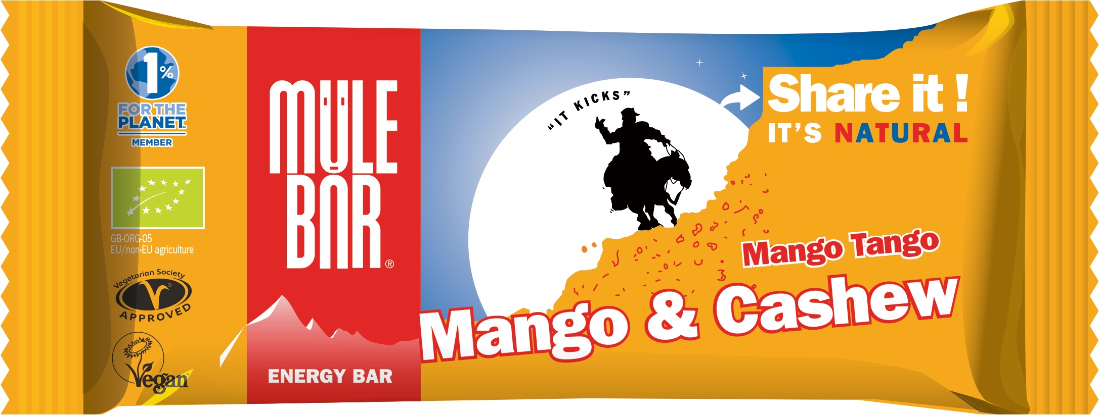 Mulebar Barre énergétique Mango Tango Bio - 40 g