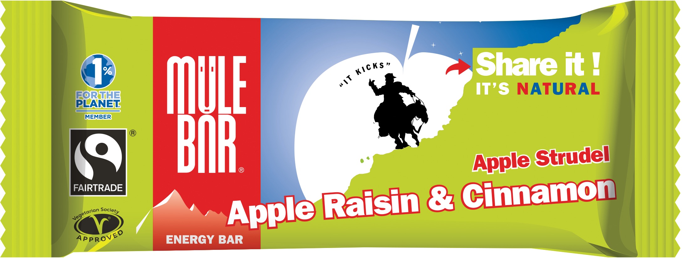 Mulebar Barre énergétique Apple Strudel - 40 g