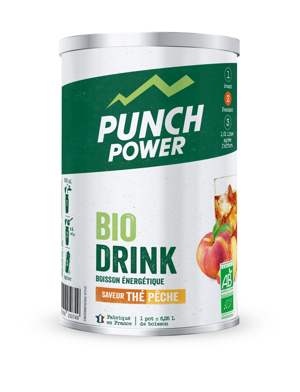 Punch Power Biodrink Thé Pêche - Pot 500 g - Boisson énergétique