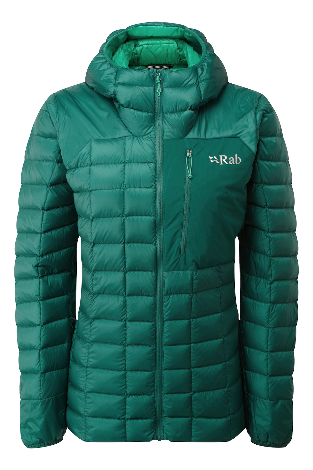 rab down jacket green