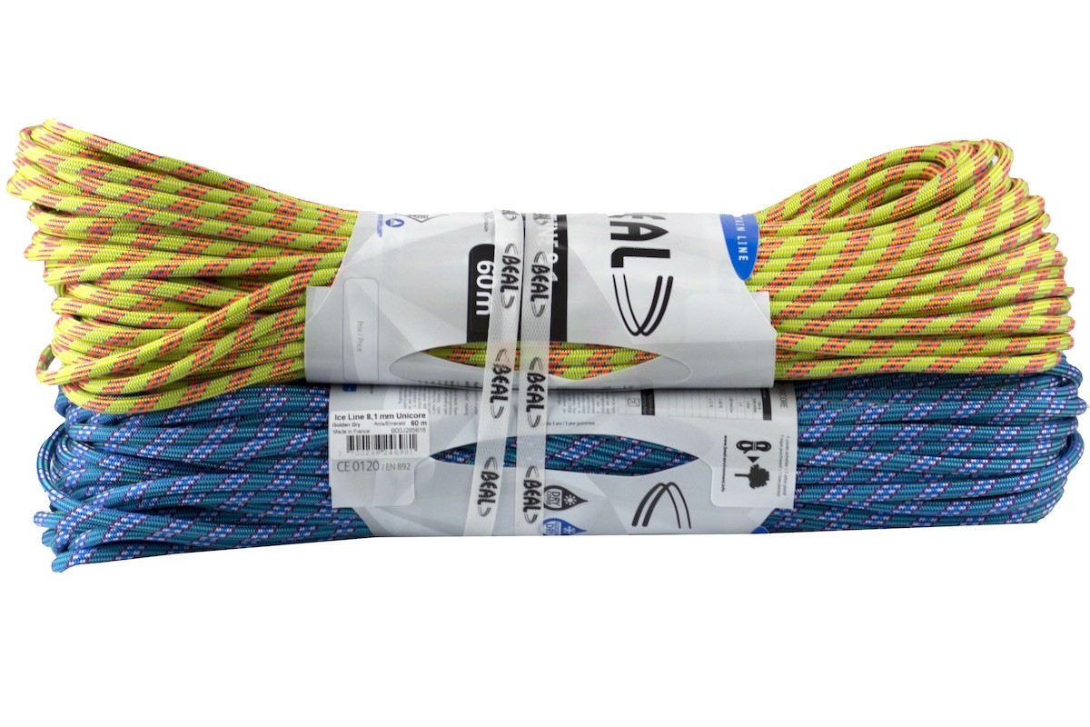 Beal Ice Line 8,1 mm Unicore Golden Dry - 2 x 60 m - Corde à double