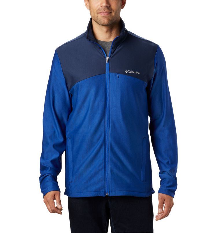 columbia men's blue fleece jacket