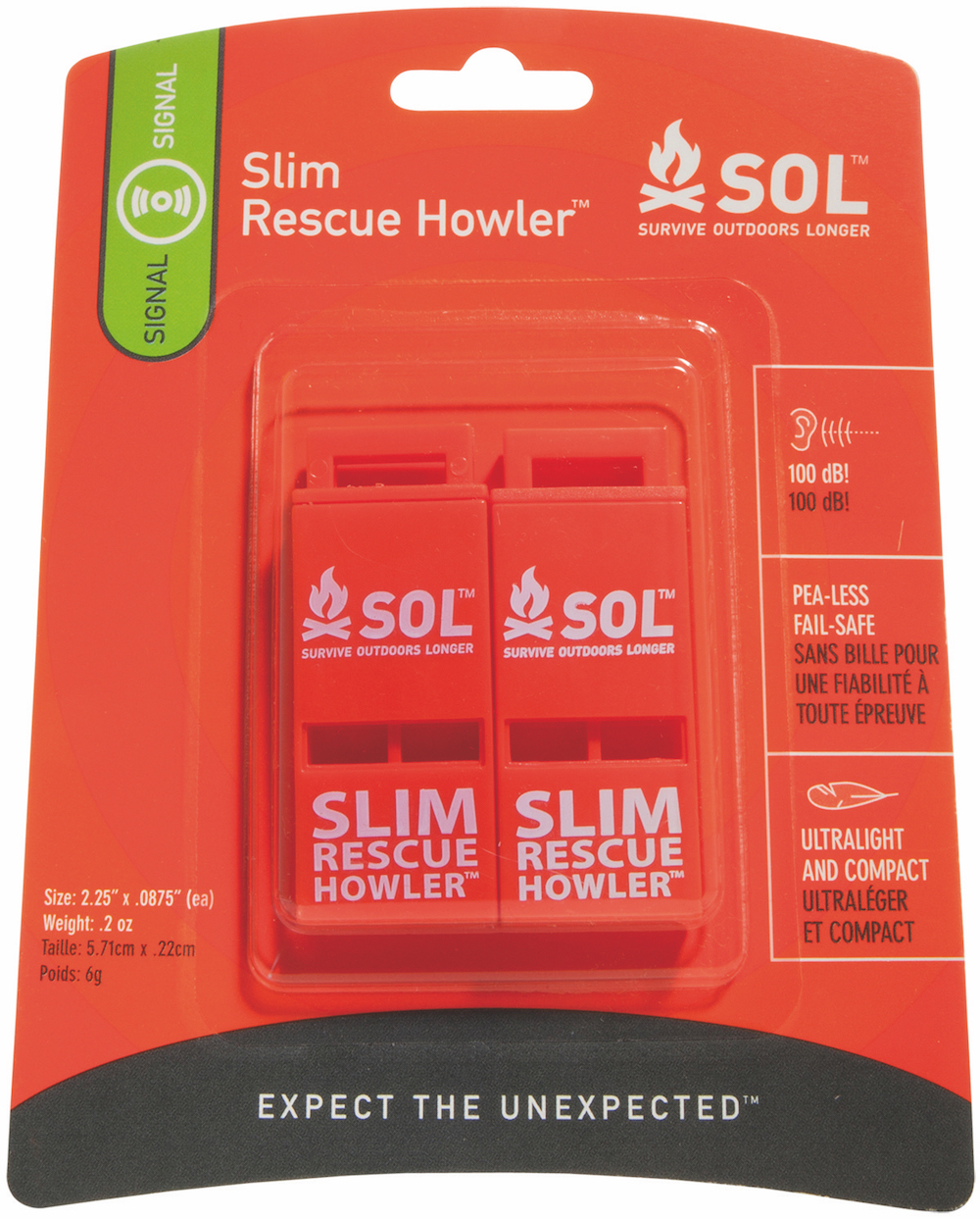 Sol Pack Sifflet 110 Db Slim - Pack sifflets | Hardloop
