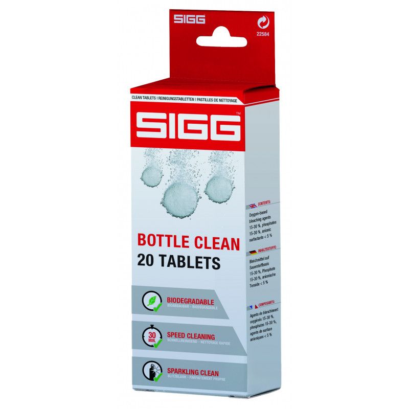 Sigg Bottle Clean Tablets - Nettoyant gourde | Hardloop