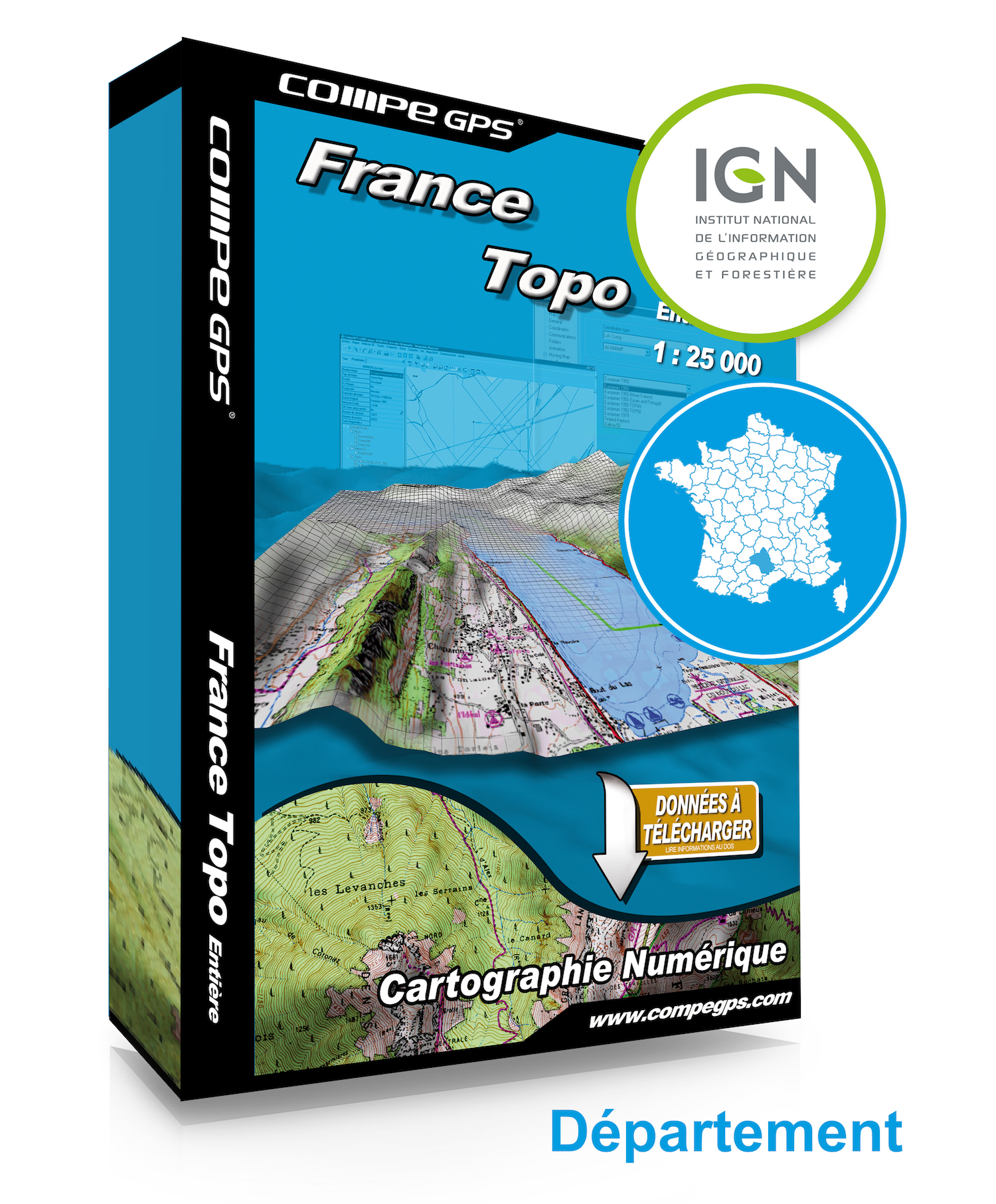 Twonav Carte département 1:25000