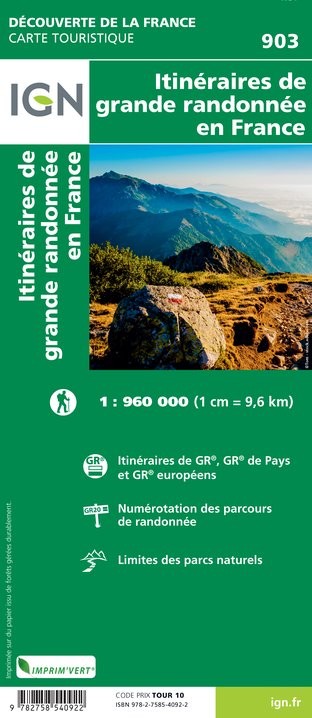 IGN France Grandes Randonnées - Carte topographique