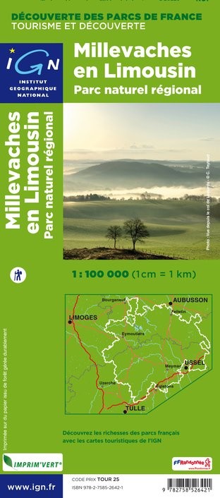 IGN Pnr Millevaches En Limousin - Carte topographique