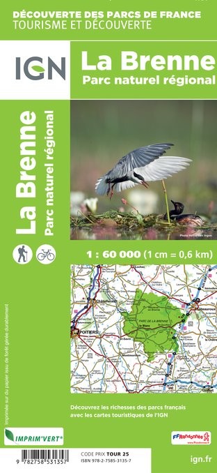 IGN P.N.R. De La Brenne - Carte topographique