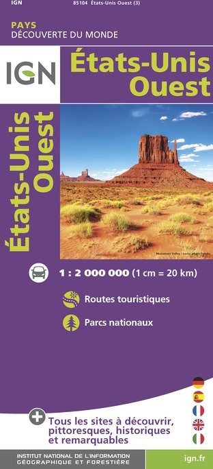 IGN Etats-Unis Ouest - Carte topographique