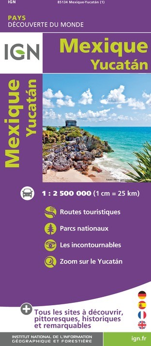IGN Mexique / Yucatan - Carte topographique