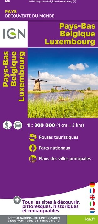 IGN Pays Bas / Belgique / Luxembourg - Carte topographique