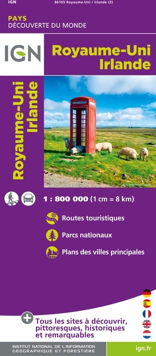 IGN Royaume-Uni / Irlande - Carte topographique