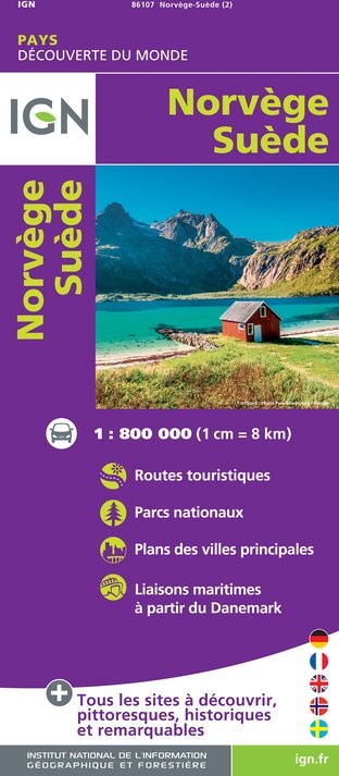 IGN Norvège / Suède - Carte topographique