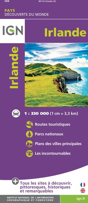 IGN Irlande - Carte topographique