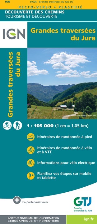 IGN Grandes Traversées Du Jura - Carte topographique