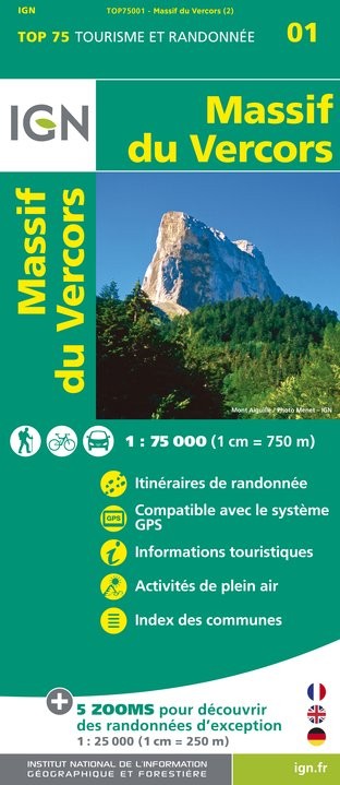 IGN Massif Du Vercors - Carte topographique