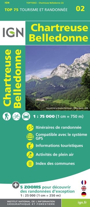IGN Chartreuse Belledonne - Carte topographique