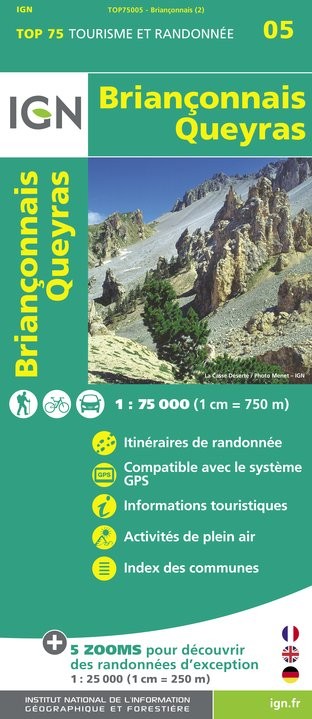 IGN Briançonnais Queyras - Carte topographique