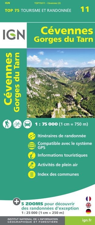 IGN Cevennes / Gorges-Du-Tarn - Carte topographique