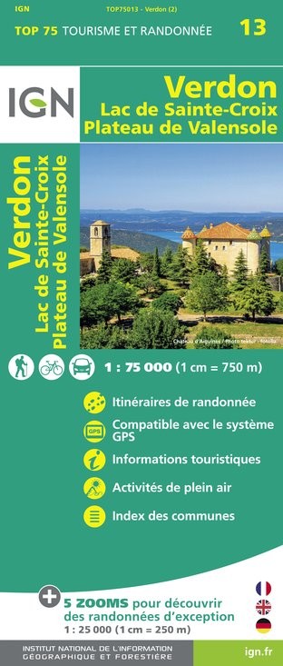 IGN Verdon / Lac-De-Ste-Croix / Plateau-De-Valensole - Carte topographique