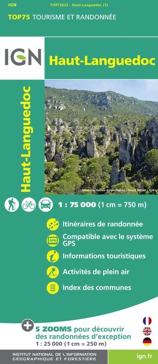 IGN Haut Languedoc - Carte topographique