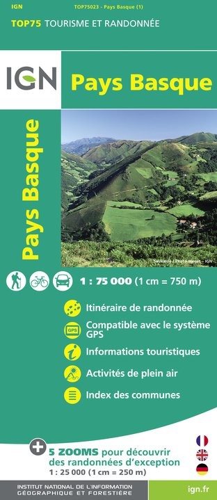 IGN Pays Basque - Carte topographique