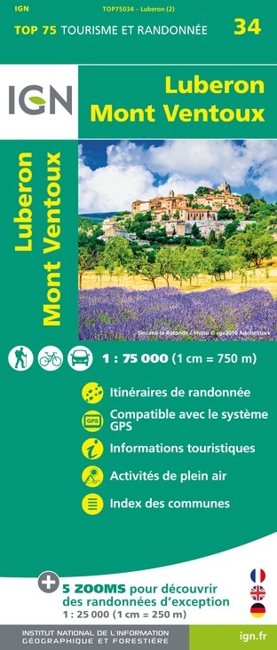 IGN Lubéron.Mont-Ventoux - Carte topographique