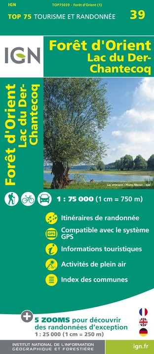 IGN Foret D'Orient / Lac Du Der - Carte topographique