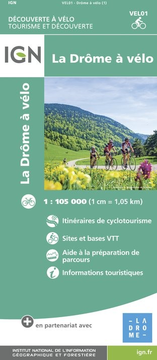 IGN Drôme À Vélo - Carte topographique