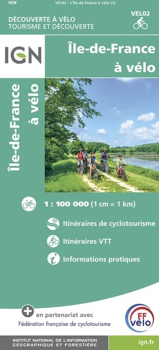 IGN L'Ile De France À Vélo - Carte topographique | Hardloop