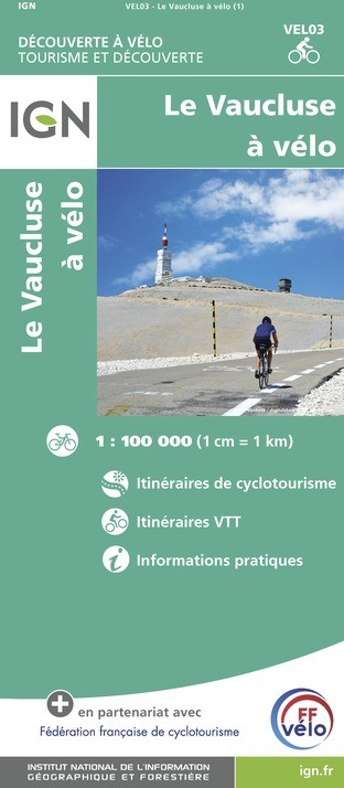 IGN Vaucluse À Vélo - Carte topographique