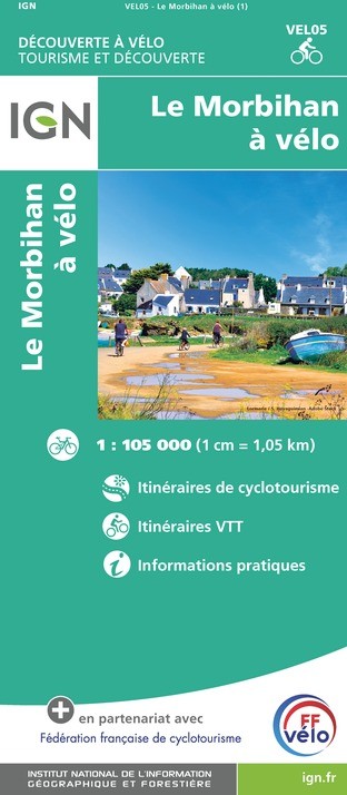 IGN Le Morbihan À Vélo - Carte topographique | Hardloop