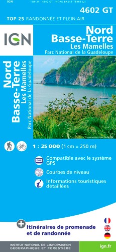 IGN Lamentin - Basse Terre - Carte topographique