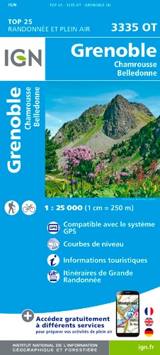 IGN Grenoble - Chamrousse - Carte topographique
