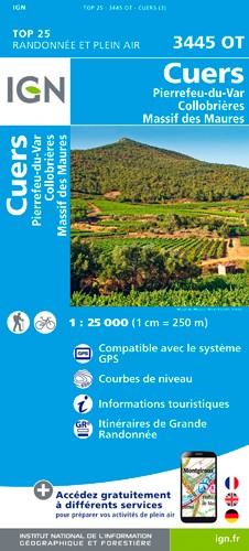 IGN Cuers / Pierrefeu - Carte topographique