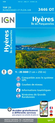 IGN Hyères / Iles De Porquerolles - Carte topographique