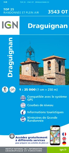 IGN Draguignan - Carte topographique