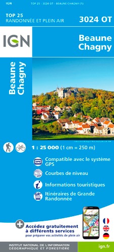 IGN Beaune Chagny - Carte topographique