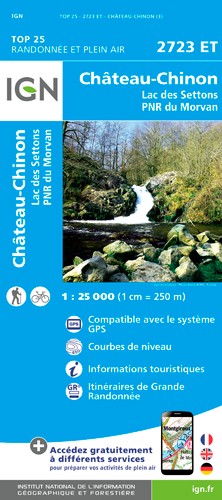 IGN Château-Chinon - Carte topographique
