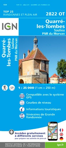 IGN Quarre Les Tombes - Carte topographique