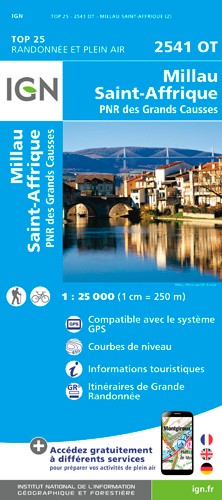 IGN Millau / Saint-Affrique - Carte topographique