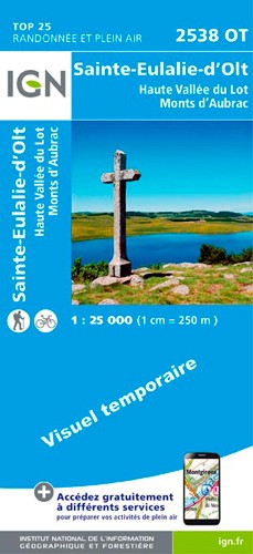 IGN Sainte-Eulalie-D'Olt / Haute Vallée Du Lot / Monts D'Aubrac - Carte topographique