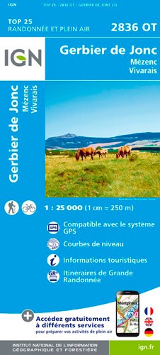 IGN Gerbier De Jonc.Mézenc.Vivarais - Carte topographique