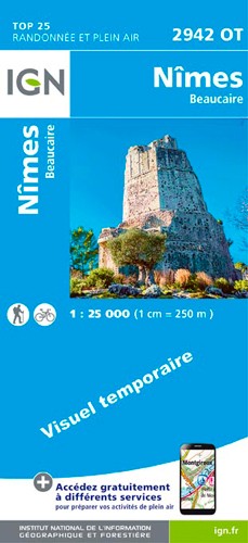 IGN Nîmes / Beaucaire - Carte topographique