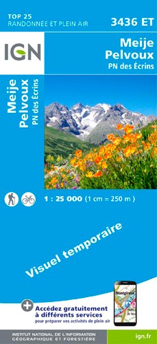 IGN Meije.Pelvoux.Pn Des Ecrins - Carte topographique