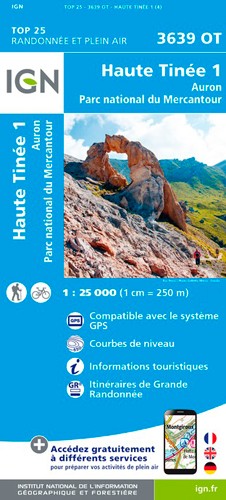 IGN Haute Tinée 1 / Auron / Pn Du Mercantour - Carte topographique